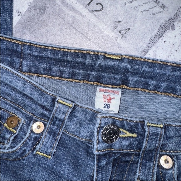 Vintage y2k TRUE RELIGION DENIM Skinny JEANS 26 Stretch Mexico - Picture 5 of 6